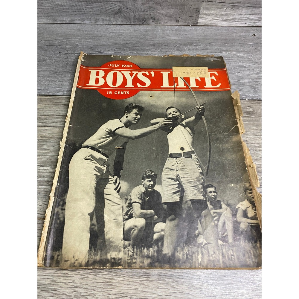 Vintage Boys Life Magazine‎ July 1940 Archery Cover Coca-Cola Baseball Ad BSA